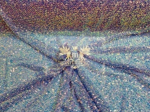 Iridescent Clear Sequin Fabric On Lilac Power Mesh 4 Way Stretch By The Yard - Picture 1 of 4