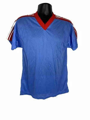 Vintage Mesh Jersey T-shirt Russell Athleti NWOT Columbia Blue Red 70s Gold Tag - Image 1 of 4
