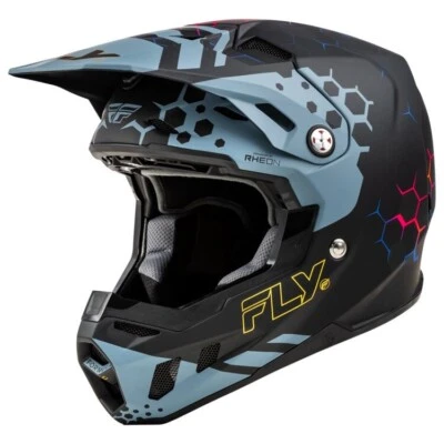 FLY RACING YOUTH FORMULA CC TEKTONIC HELMET -MATTE BLK/SLATE/BLUE YL - 73-4333YL - Image 1 of 4