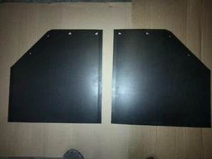 Plain Black 24" x 24" x 5/16" Polyethylene Resin Semi Truck Mud Flaps Pair angle - Picture 1 of 4