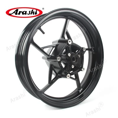 Gloss Black Front Wheel Rim 17x3.5'' Fit Kawasaki Ninja 650 Z650 2017-2023 2018 — 第 1/4 张图片