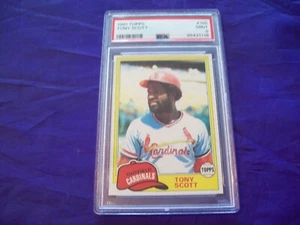 1981 TOPPS #165 TONY SCOTT PSA 9 - Foto 1 di 2