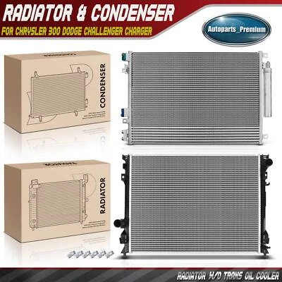 Kit de refrigeración de radiador y condensador de aire acondicionado para Chrysler 300 2005-2014 Dodge Challenger Foto 1 de 4
