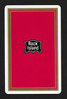 Rock Island Railroad train red back playing card single king of clubs - 1 card
