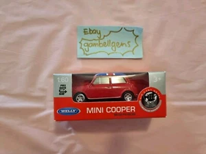 WELLY NEX PULL BACK RACER NEW MINI COOPER METAL RED - Picture 1 of 14