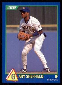 1989 Score Hottest 100 Rising Stars Gary Sheffield Milwaukee Brewers #10