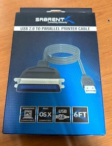 Usb 2.0 To Parallel Printer Cable Sabrent Cable-NEW - Picture 1 of 2