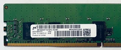 ** Genuine ** Cisco 15-104275-01 8GB 1Rx8 PC4-2400T DDR4-19200 ECC REG DIMM - Image 1 of 2