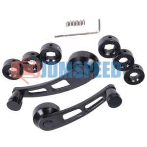Universal Black Car Billet Aluminum Manual Door Window Winder Crank Handle Set - Picture 1 of 12