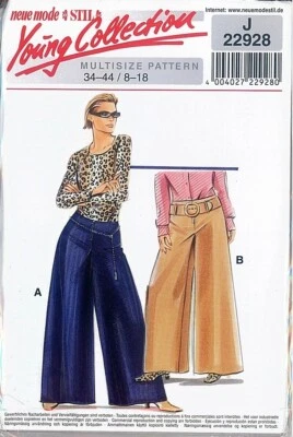 Neue Mode Stil 22928 Wide Leg Palazzo Pants Elephant Leg Pattern Miss 8 -18 New - Image 1 of 2