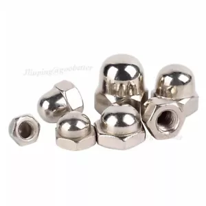 Tuercas domo bellota hexagonal cúpula tapa tuerca M3 M4 M5 M6 M8 M10 M12 acero niquelado - Imagen 1 de 8
