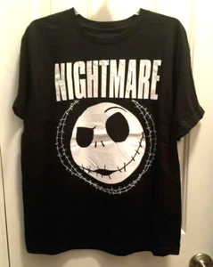 Jack Skellington Graphic T-Shirt Childs Size (XS-M-XL) Short Sleeves Black White - Picture 1 of 12