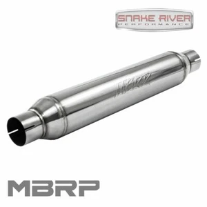MBRP  4" In/Outlet 30" Length Round Armor Lite High Flow Universal Muffler R1016 - Picture 1 of 4