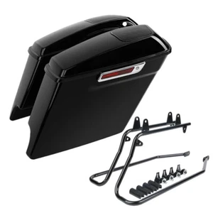 Alforja de 5"" 6x9" tapas de altavoz y soporte apto para Harley Softail Deluxe 1984-17 - Imagen 1 de 12