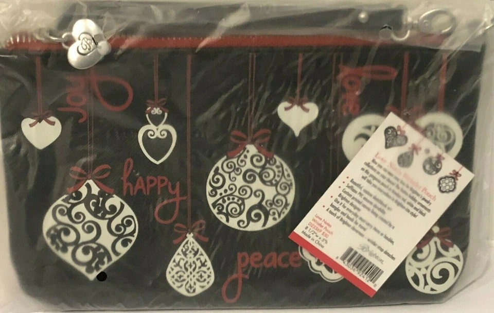 Brighton Love Notes Holiday Ornaments Wristlet Pouch With Tags
