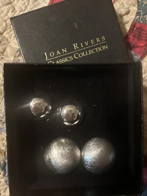 Pendientes redondos de plata Joan Rivers nuevos en caja nuevos en caja ver fotos Foto 1 de 4