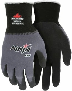24 Pairs Ninja BNF MCR Safety Gloves - Medium - Foam Nitrile Palm Coated - Picture 1 of 7