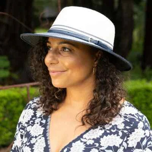 Heritage Town & Country Hat - Ivory/Navy 58cm M/L - Foto 1 di 4
