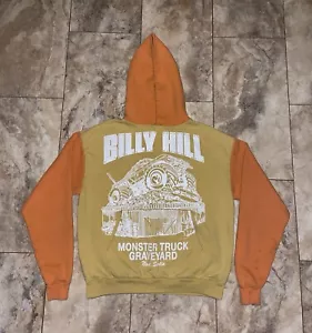 Felpa con cappuccio Billy Hill Monster Truck Graveyard 2021 bicolore arancione/giallo M - Foto 1 di 4