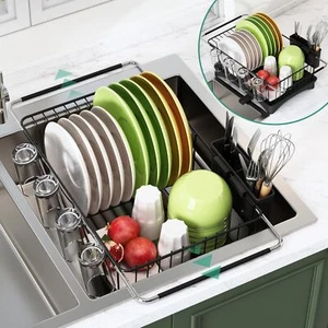 Sink Dish Drying Rack Dish Drainers With Drainboard For Kitchen Counter Use For - Picture 1 of 7
