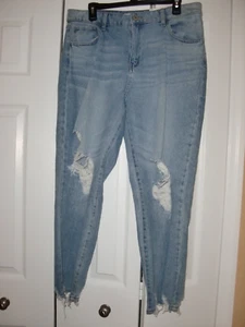 NUEVO CON ETIQUETAS~Junior~So~JEANS DE LAVADO LIGERO DESGASTADOS ELÁSTICOS DE TIRO ALTO talla 15/32 Cintura - Imagen 1 de 12