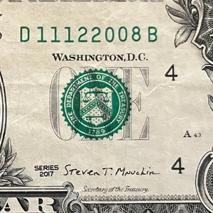 November 12, 2008 (11122008) One Dollar Fancy Serial Number Birthday Note - Picture 1 of 3