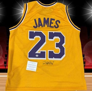 LeBron James Signed Custom Lakers Jersey. Authentic. Free Priority Shipping. - Picture 1 of 5