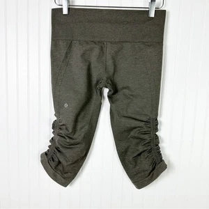 Leggings Lululemon Ebb to Street Crop tiro alto titanio talla 8 - Imagen 1 de 11