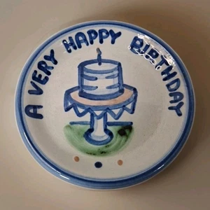 Vintage M.A. Hadley "A Very Happy Birthday To You" Cupcake Teller Schale Untersetzer XC 4" - Bild 1 von 4