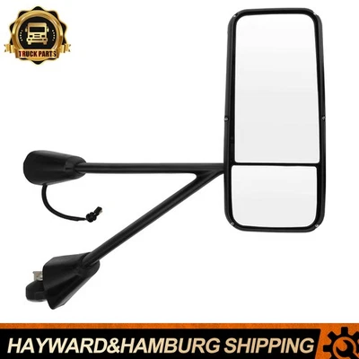 Chrome Heated Door Mirror w/ Arm For Kenworth T660 T600 T800 Passenger Side RH Foto 1 de 4