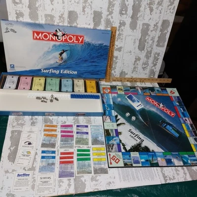 Monopoly Surfing Edition 2003 Board Game California Surf COMPLETE USAopoly - Image 1 of 4