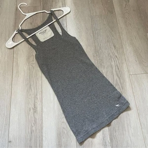Abercrombie & Fitch Tank Top y2k long womens Gray (medium) vintage layer casual - Picture 1 of 6