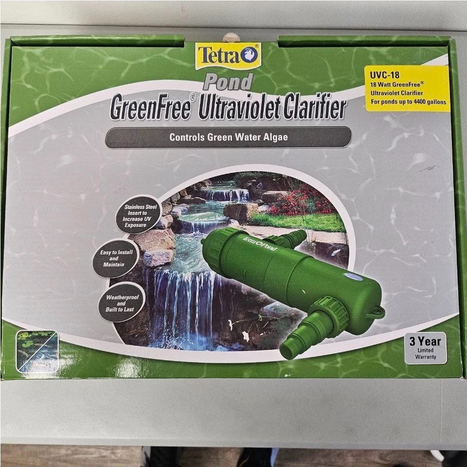 Clarificadores UV Tetra Pond UVC-18 GreenFree, 18 vatios, hasta 4400 galones. Foto 1 de 1