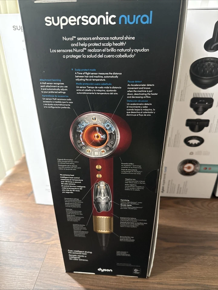 Dyson Supersonic Nural Intelligent Hair Dryer (HD16) - Red Velvet + Gold - New - Image 1 of 1