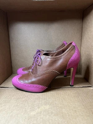Женские коричневые и розовые туфли-лодочки Cole Haan Air Lucinda Oxford размер 10B - Изображение 1 из 4