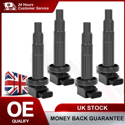 4pcs Ignition Coils for Toyota Yaris Mk1 Mk2 XP13 / XP150 Verso IV P21 PA1 PH1  - Image 1 of 4