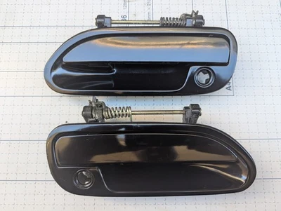 Manijas de puerta Nissan 240sx 180sx S13 lado conductor/pasajero negras muy limpias OEM Foto 1 de 4