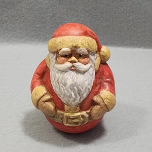 Handbemalte Keramik Roly Polly Weihnachtsmann Figur Volkskunst von Silvestri 3,25 Zoll - Bild 1 von 14