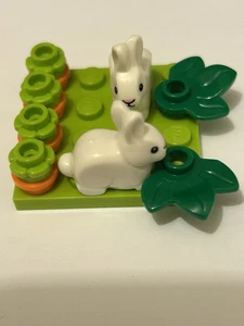 LEGO CONEJOS VEGETALES ZANAHORIA PARCHE CONEJOS DE PASCUA BEBÉ CONEJO NUEVOS AMIGOS CIUDAD - Imagen 1 de 4