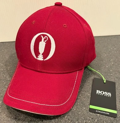 Hugo Boss Hombre Bordado Claret Jarra Logo Abierto Campeonato Rojo Gorra de Golf Sombrero Foto 1 de 4