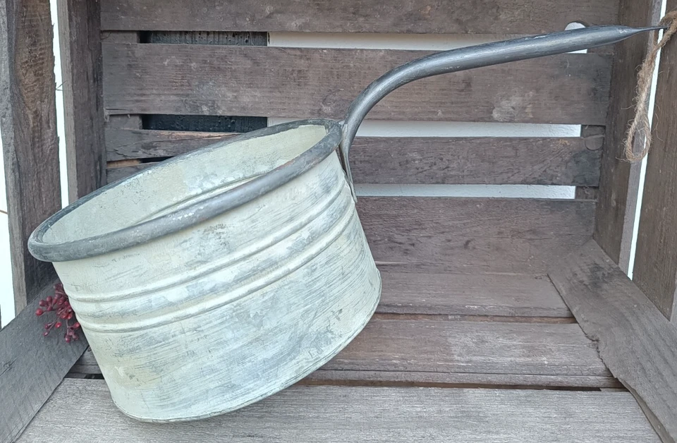 ❤Grosser  Zink - Topf  zum bepflanzen  Vintage Usedlook  antik  Deko  Pflanze  ❤ - Bild 1 von 3