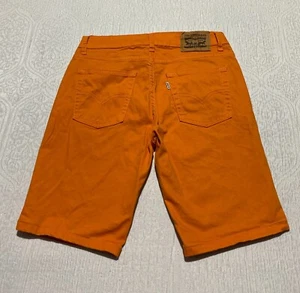 Levis 511 Slim Shorts Jorts Boys Size 14 Orange - Picture 1 of 10