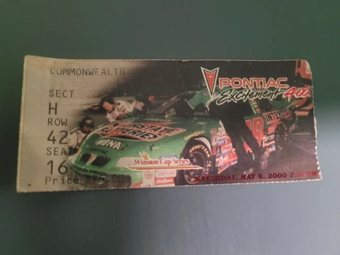 Nascar 2000 Richmond Raceway Pontiac Excitement 400 Ticket Dale Earnhardt Jr Win Cover