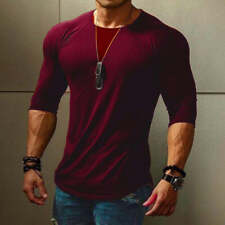 Long Sleeve Sports Solid Color Men's T-shirt