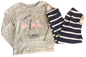NEU Boux Avenue Mädchen Flamingo lang Pyjama Set Alter 2-10 Jahre Weihnachtsgeschenk - Bild 1 von 7