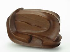 Exquisite carved walnut box. Treen love token.