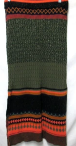 Anthropologie Bl-nk Slim Knit Midi Skirt elastic color-block Size Sz Large Lg L - Picture 1 of 12