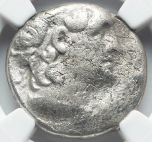 Cleopatra VII 51-30 BC Ptolemaic Kingdom Marc Antony Year14 Tetradrachm Coin NGC - Picture 1 of 5