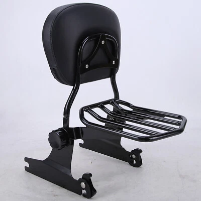 Quick Detachable Sissy Bar Passenger Backrest Luggage Rack for Harley Softail - Image 1 of 4