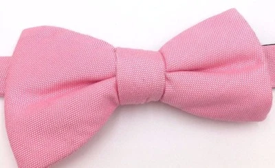 $100 Alfani Mens Solid Pink Tuxedo Formal Bow Tie Classic Adjustable Bowtie - Image 1 of 4
